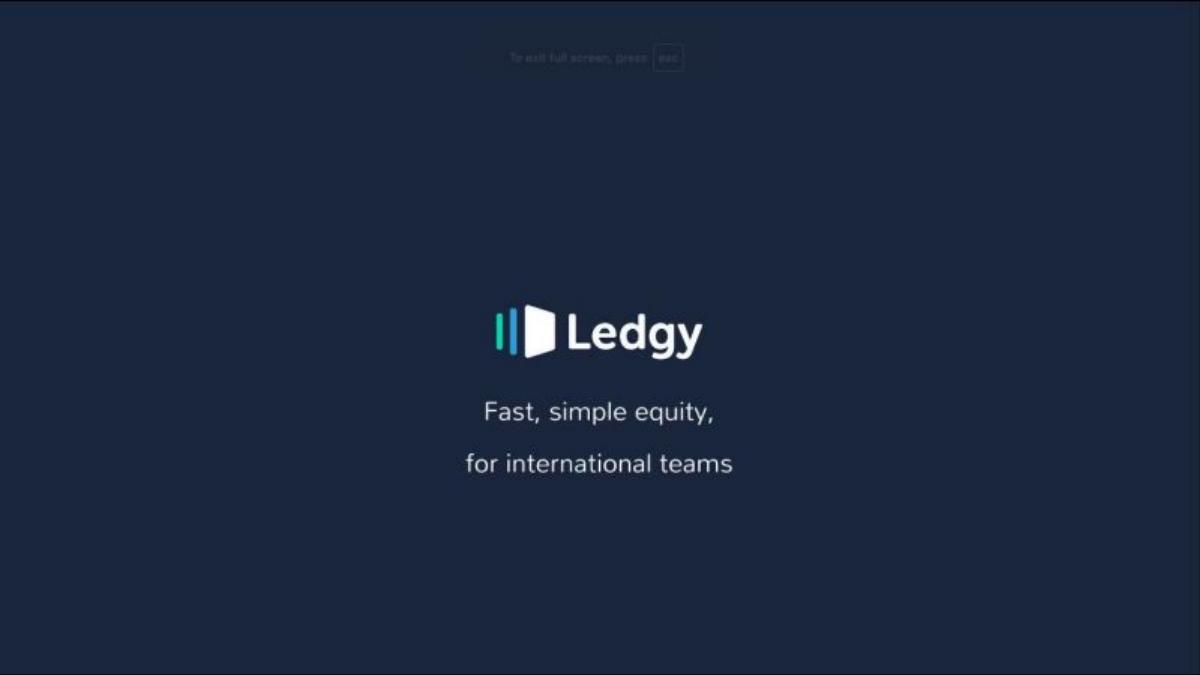 Ledgy pitch deck slide 1 of 8