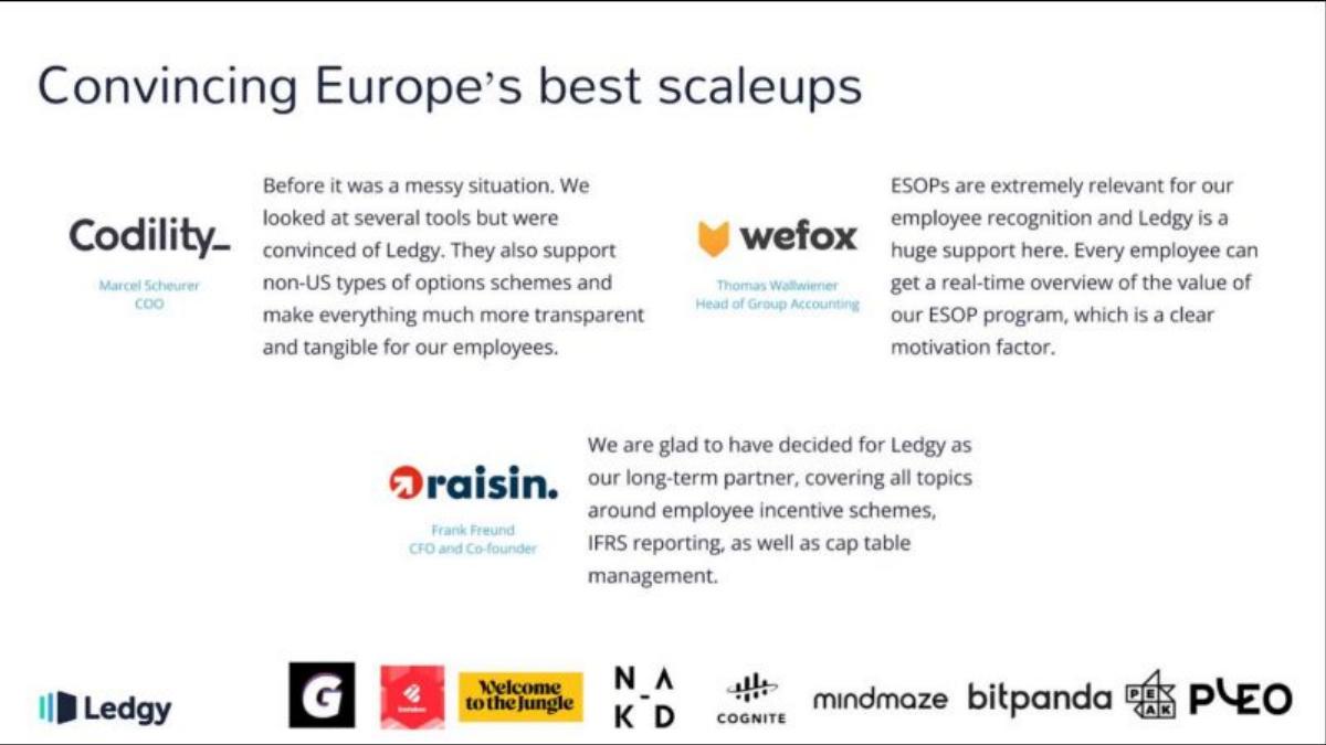 Ledgy pitch deck slide 5 of 8