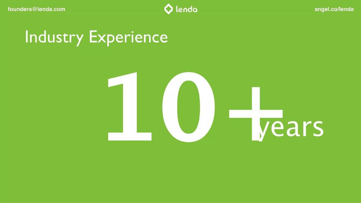 Lenda pitch deck slide 3 of 10