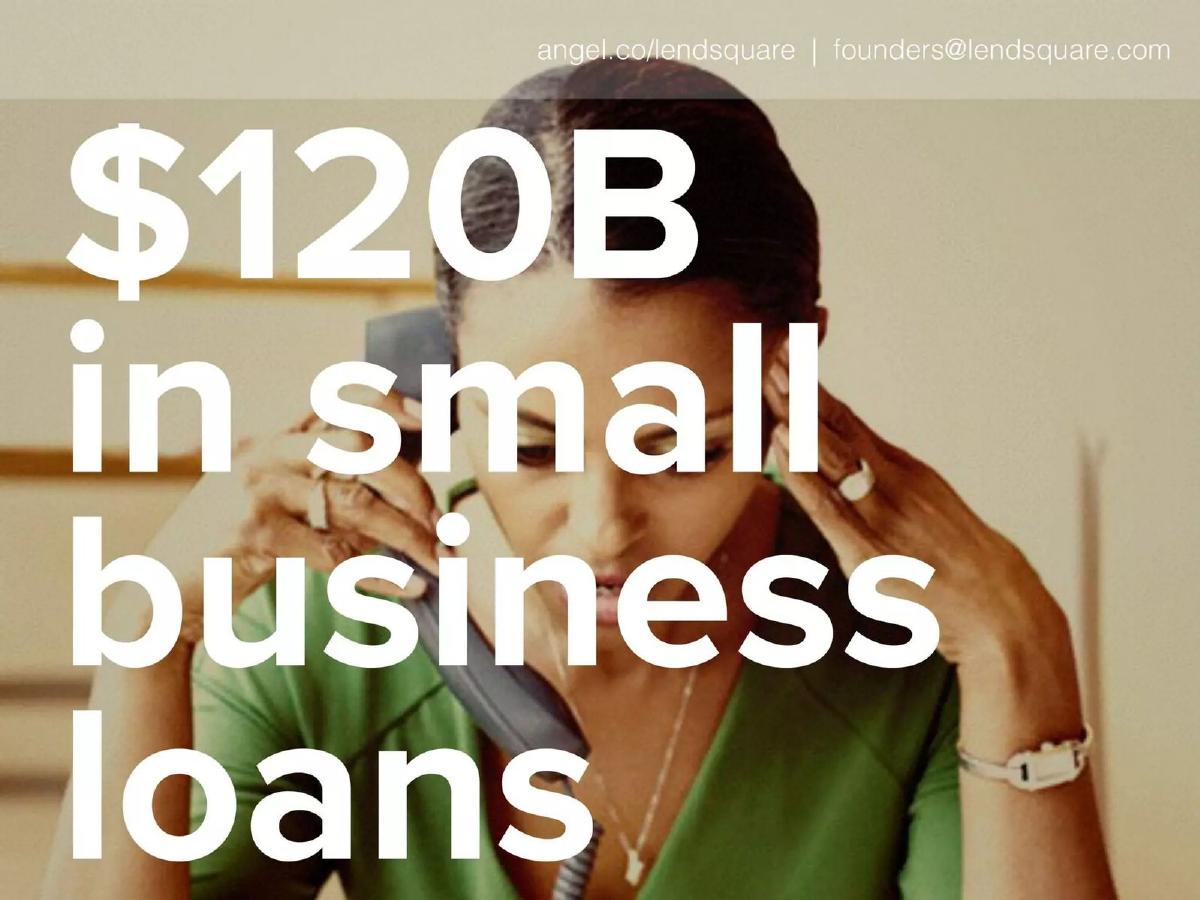 LendSquare pitch deck slide 4 of 18
