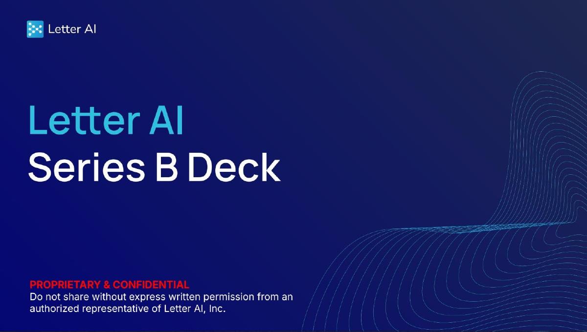Letter AI pitch deck slide 1 of 8