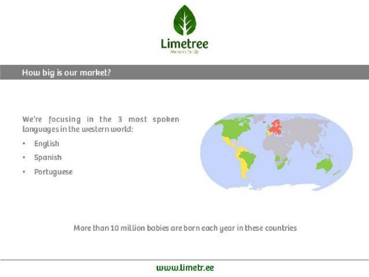 Limetree pitch deck slide 5 of 11