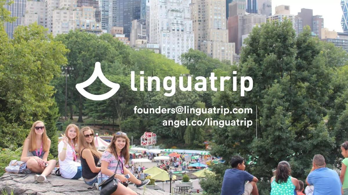 Linguatrip pitch deck slide 1 of 10