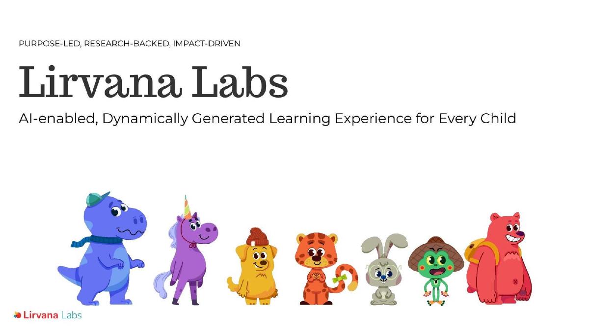 Lirvana Labs pitch deck slide 1 of 13