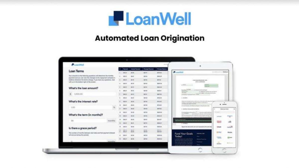 LoanWell pitch deck slide 1 of 15