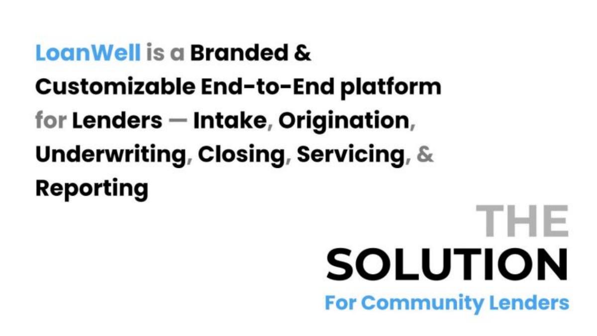 LoanWell pitch deck slide 4 of 15