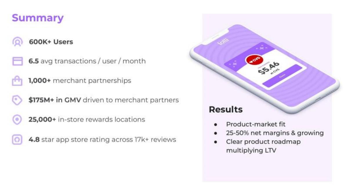 Lolli pitch deck slide 3 of 11