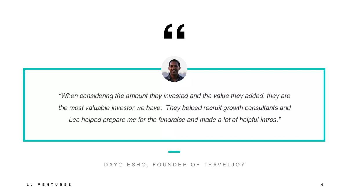 Long Journey Ventures pitch deck slide 6 of 25