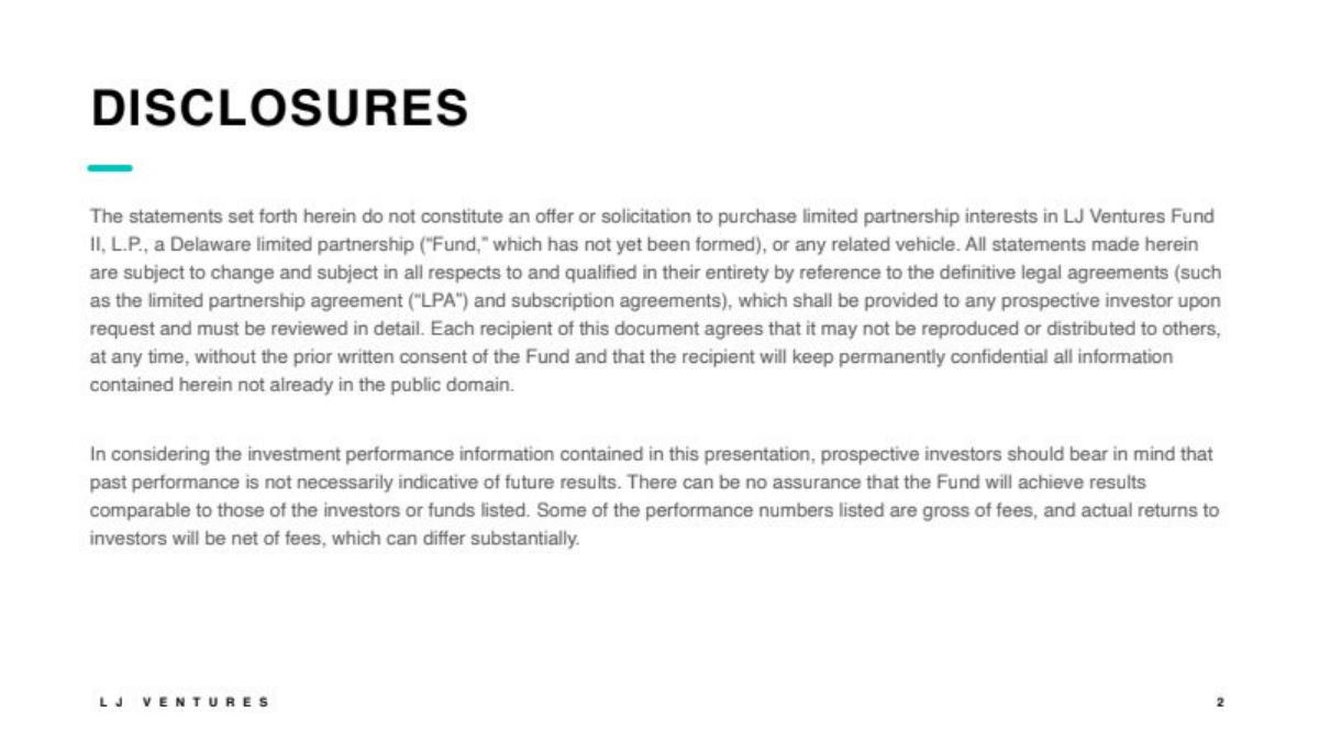 Long Journey Ventures Fund I pitch deck slide 2 of 22