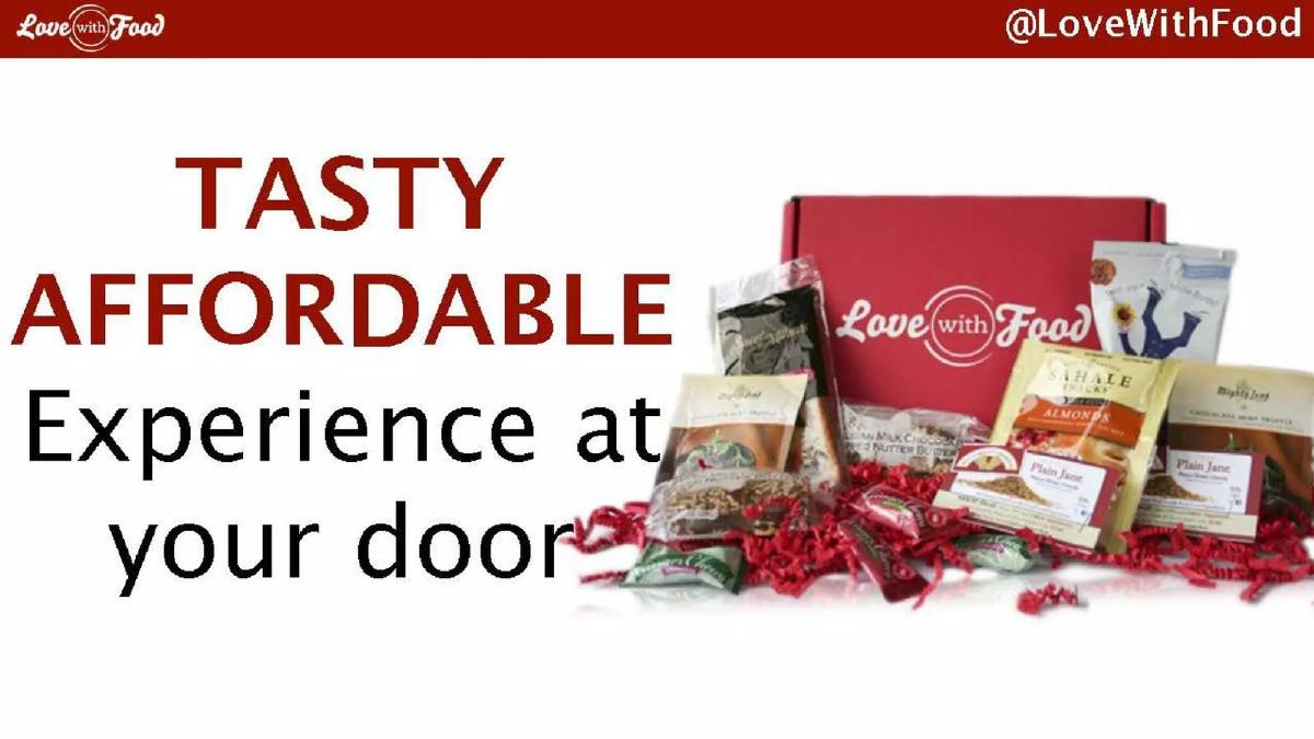 Love with Food pitch deck slide 3 of 22