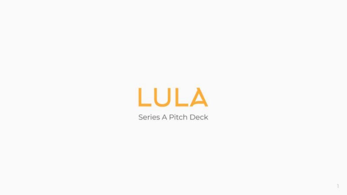 Lula pitch deck slide 1 of 9