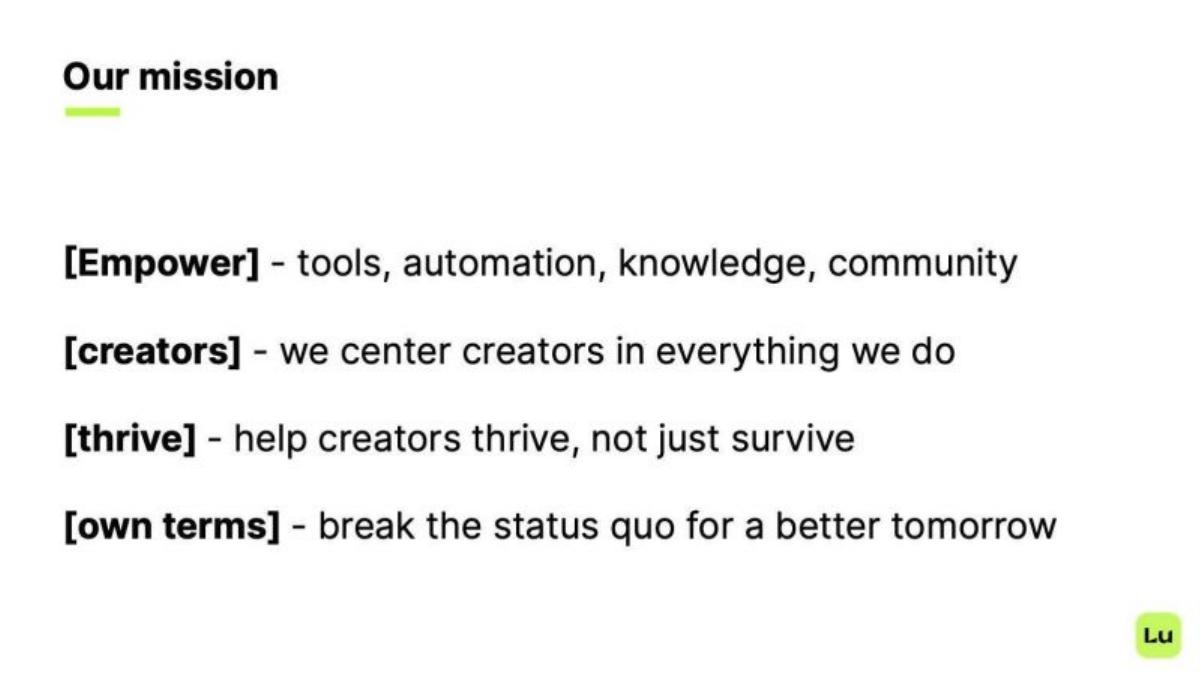 Lumanu pitch deck slide 3 of 9