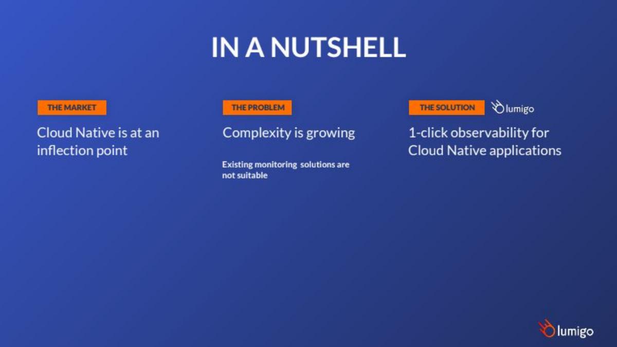 Lumigo pitch deck slide 2 of 21