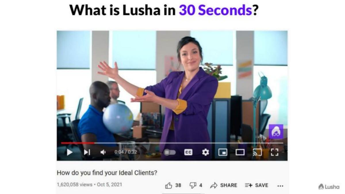Lusha pitch deck slide 5 of 14