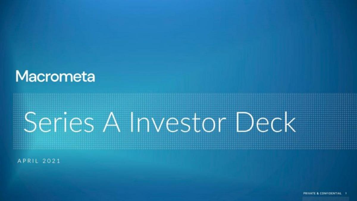 Macrometa pitch deck slide 1 of 37