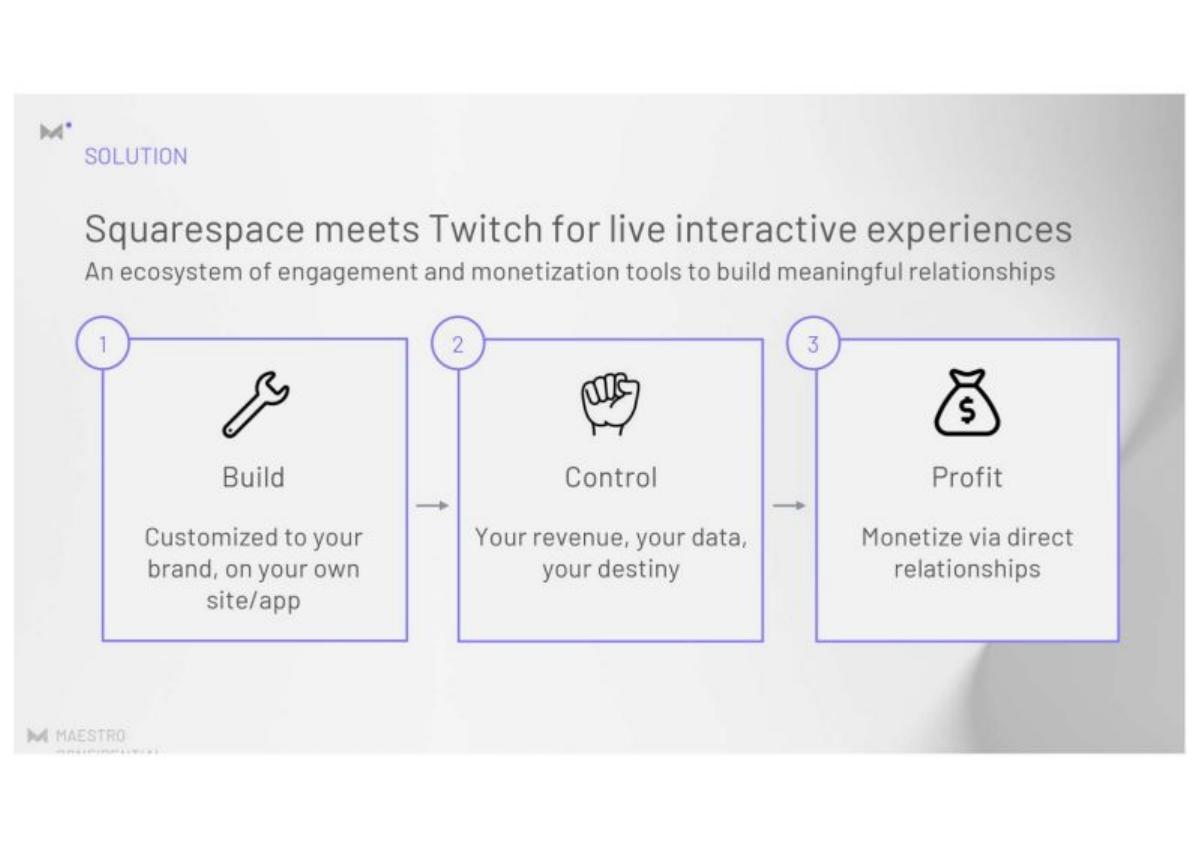 Maestro pitch deck slide 5 of 16