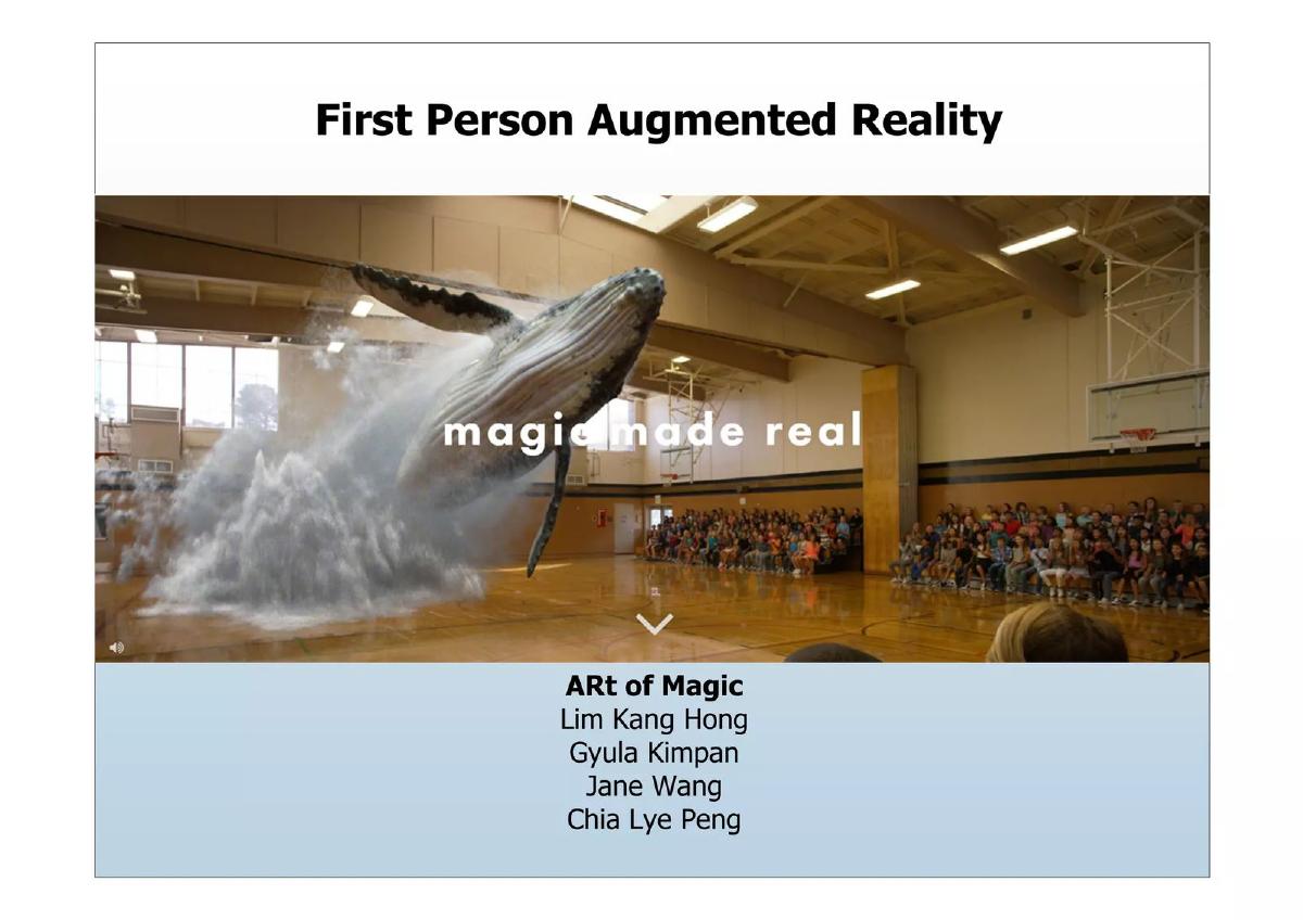 Magic Leap pitch deck slide 1 of 58