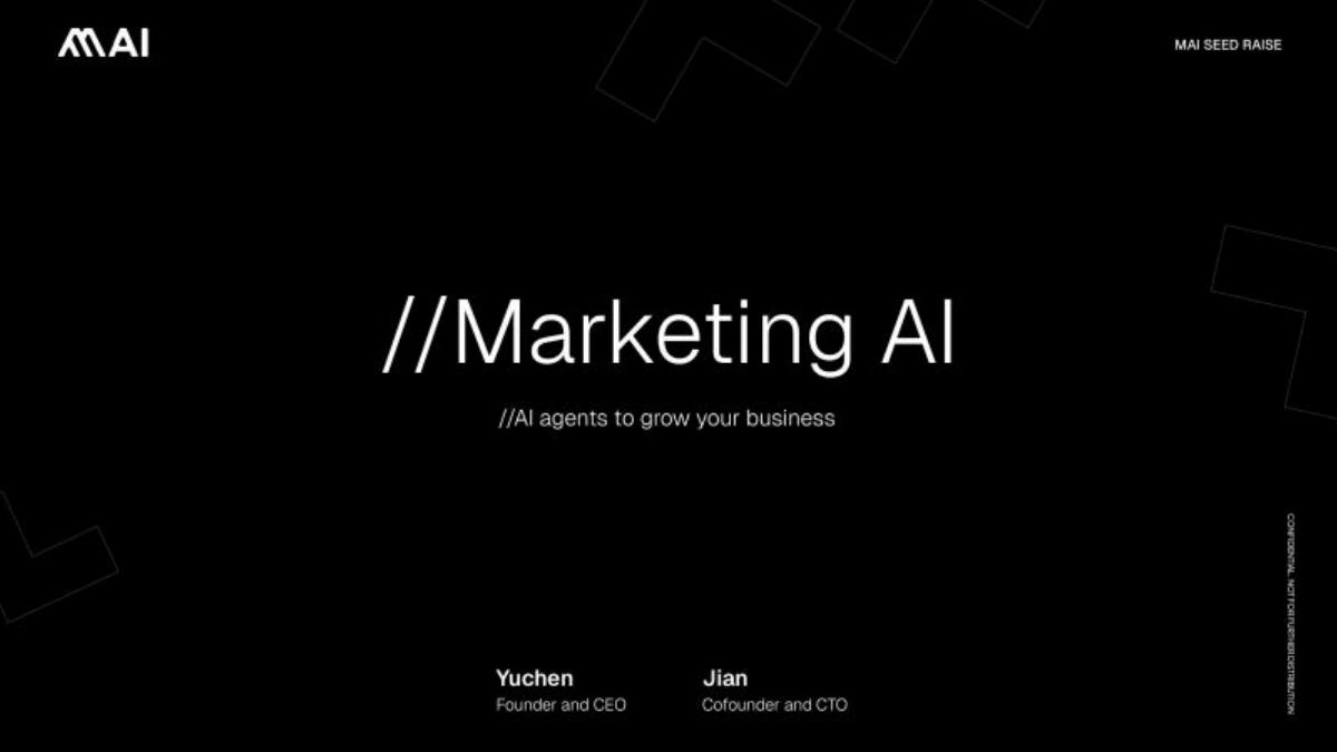MAI pitch deck slide 1 of 11