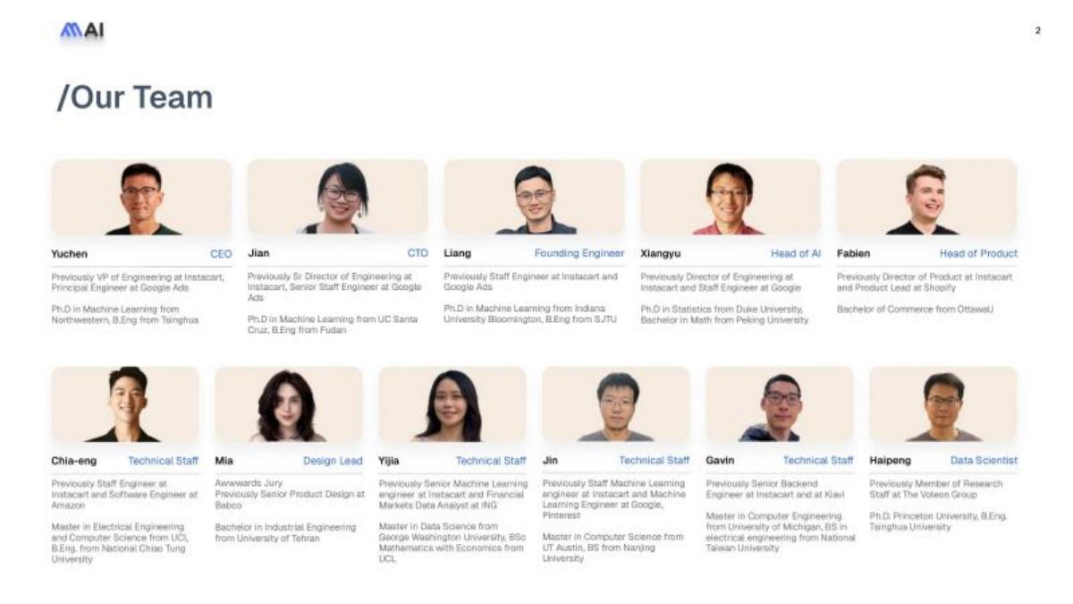 MAI pitch deck slide 2 of 11