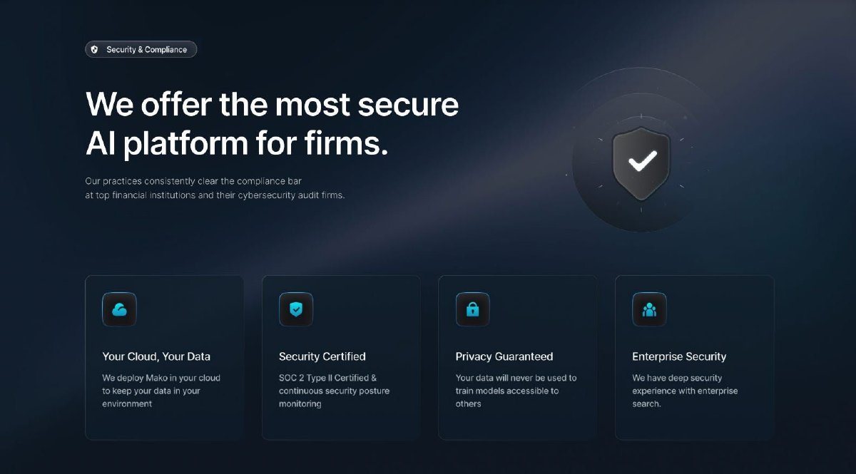 Mako pitch deck data privacy and security slide 8