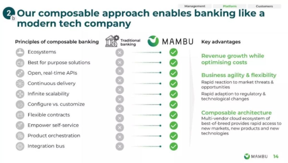 Mambu pitch deck slide 6 of 10