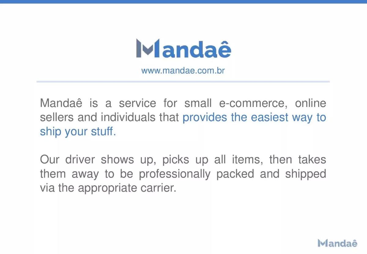 Mandaê pitch deck slide 2 of 28