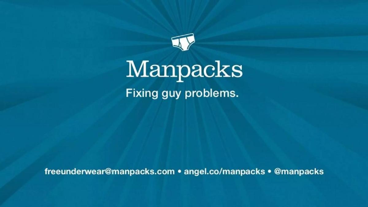 Manpacks pitch deck slide 1 of 12