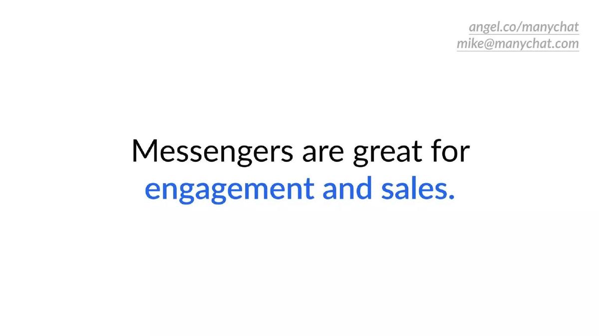 ManyChat pitch deck slide 3 of 10