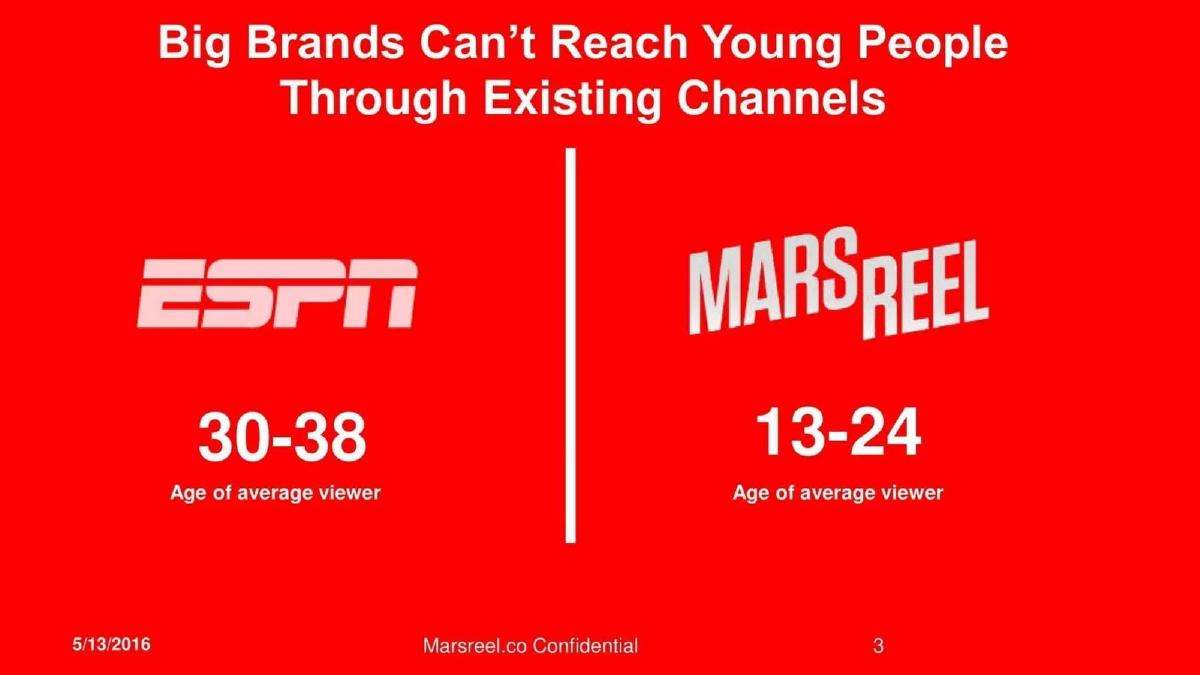 Mars Reel pitch deck slide 3 of 8