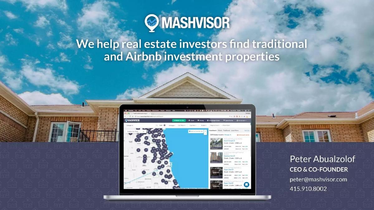 Mashvisor pitch deck slide 1 of 8