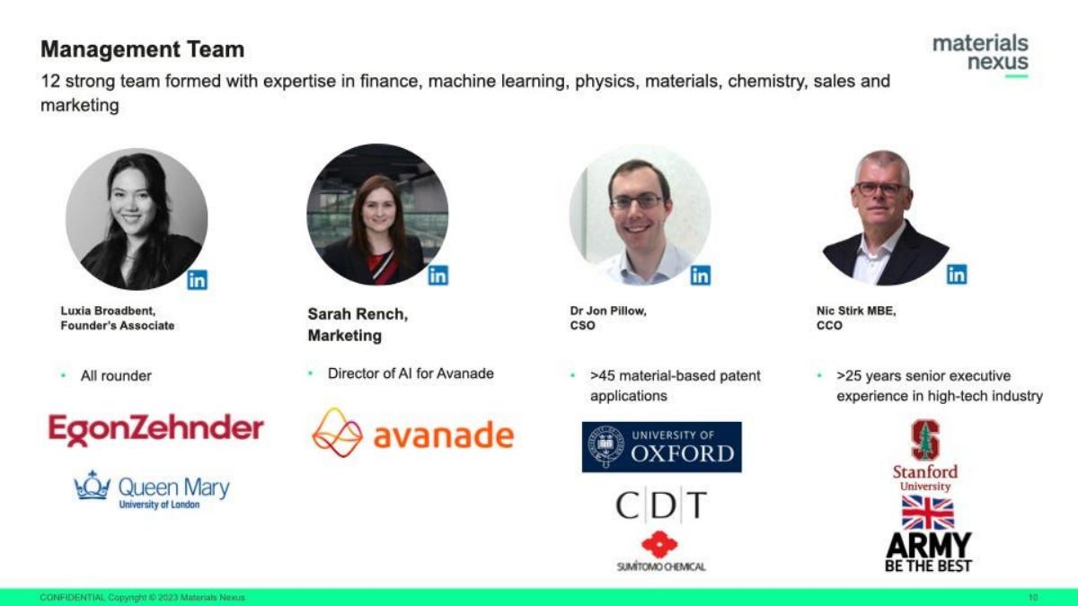 Materials Nexus pitch deck slide 10 of 24