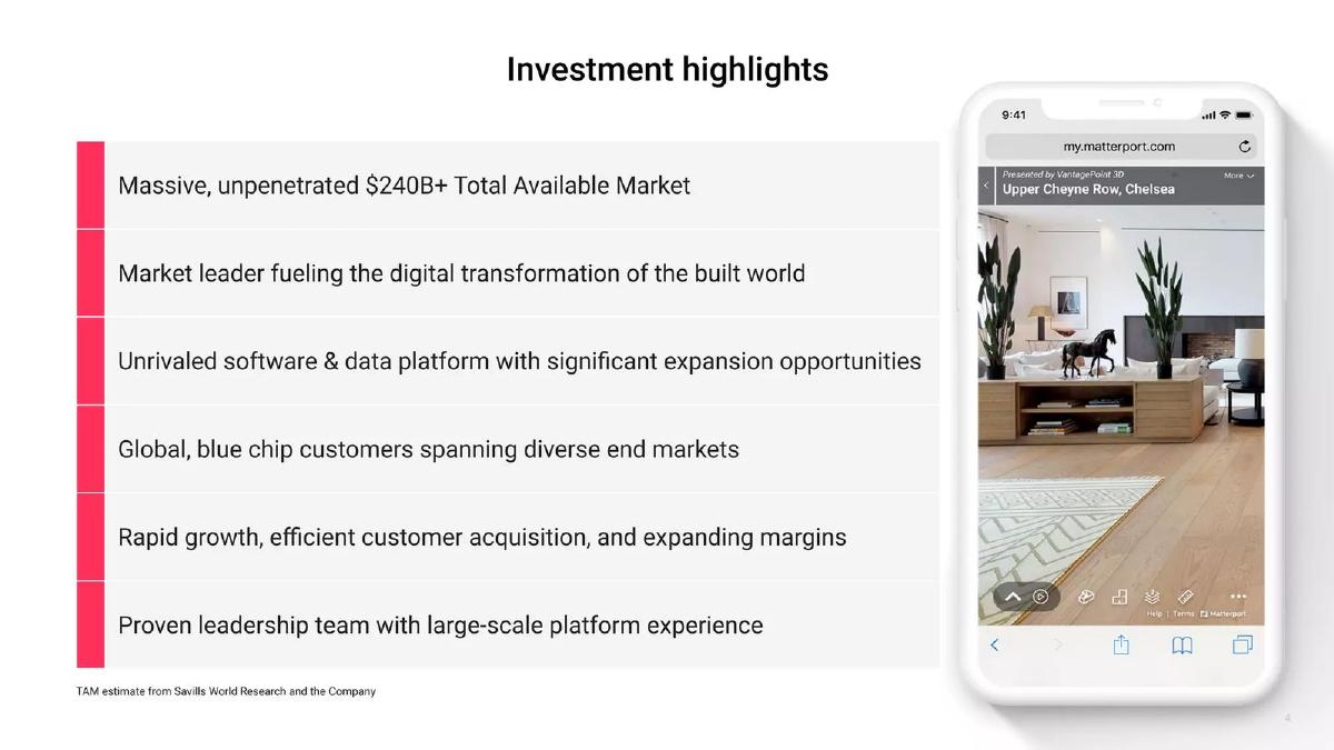Matterport pitch deck slide 4 of 40
