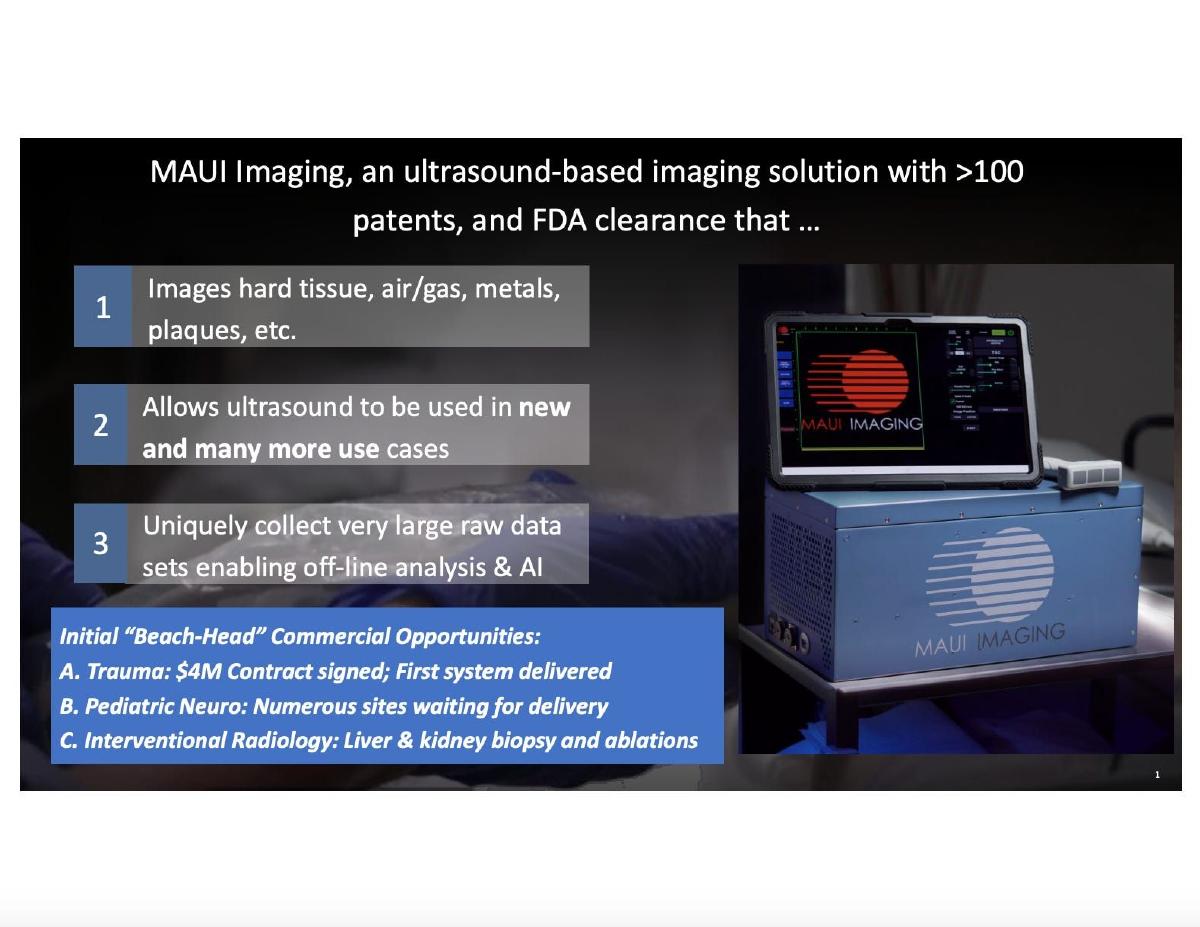 MAUI Imaging pitch deck regulatory slide 2