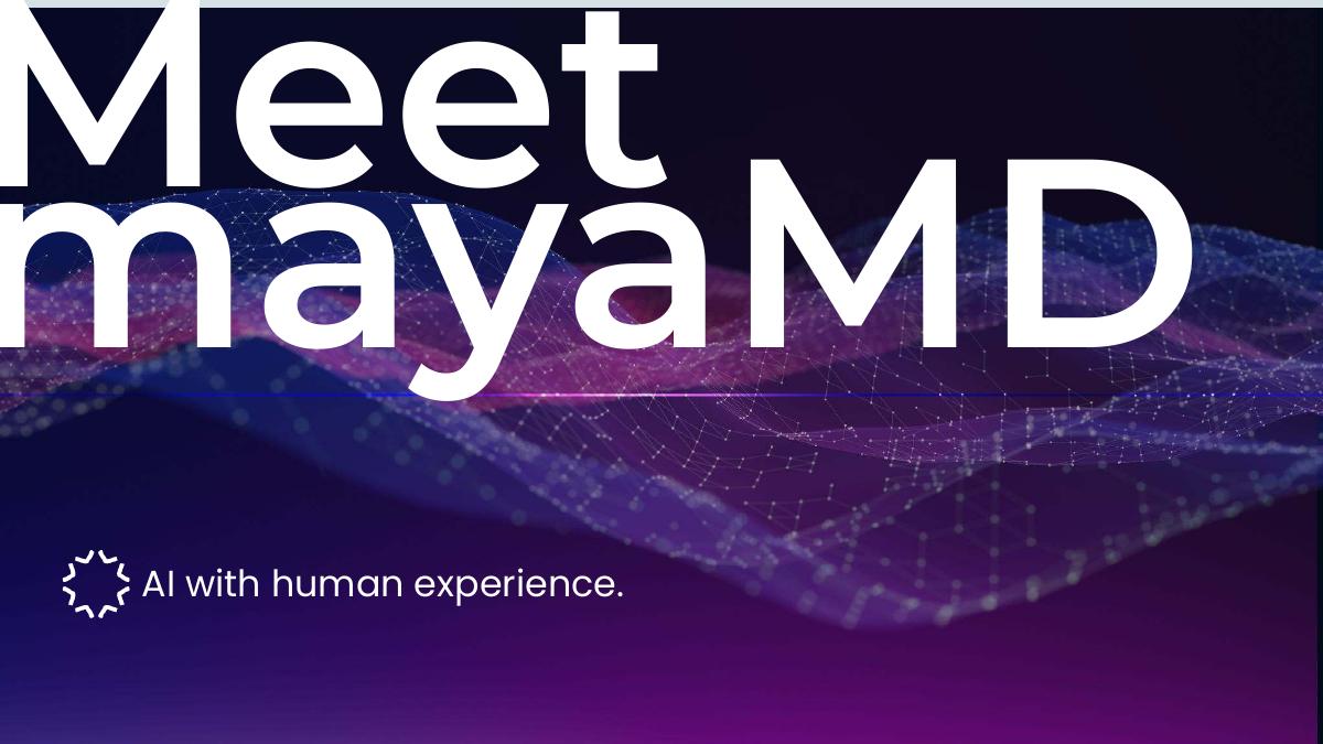 MayaMD (MayaMD.ai) pitch deck slide 1 of 19
