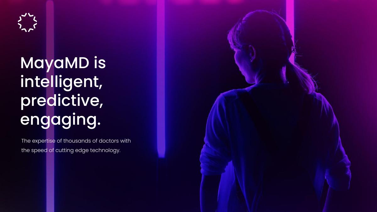 MayaMD (MayaMD.ai) pitch deck slide 2 of 19