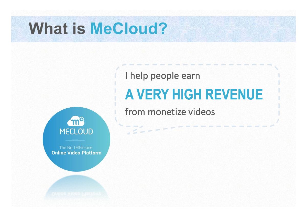 MeCloud pitch deck slide 2 of 14