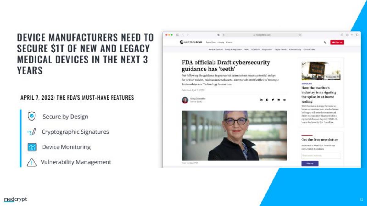 MedCrypt pitch deck slide 4 of 13