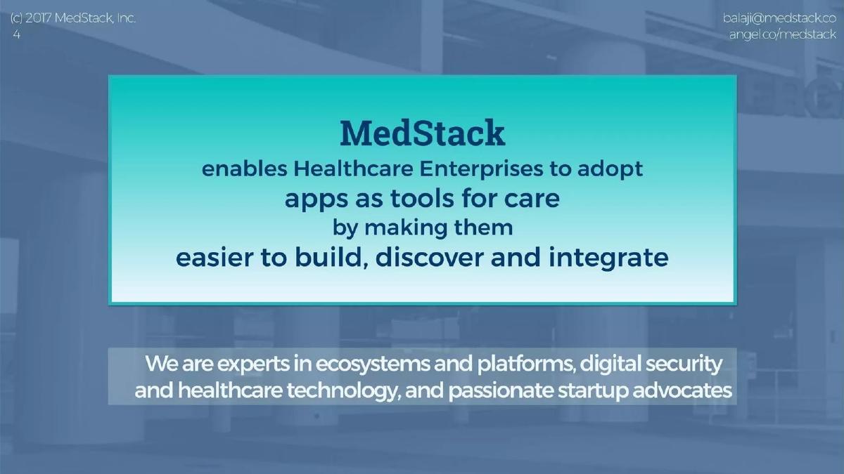 MedStack pitch deck slide 4 of 16