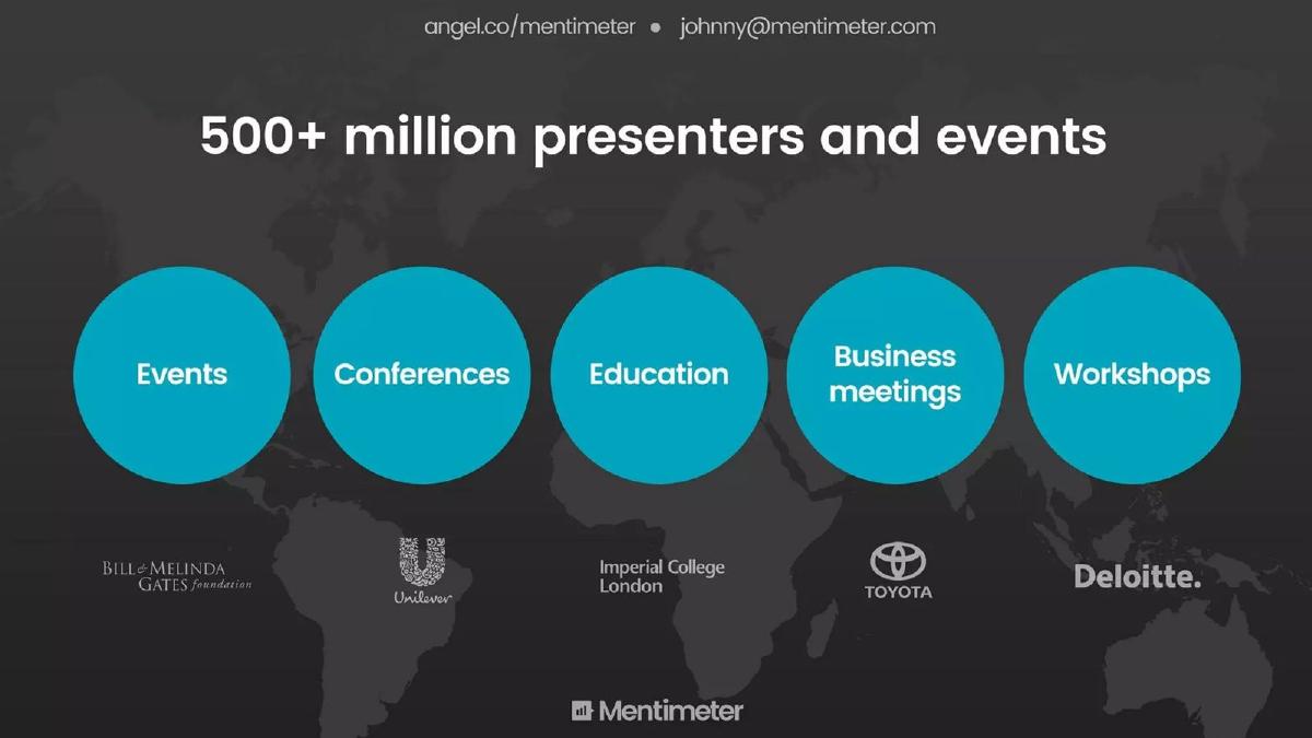 Mentimeter pitch deck slide 3 of 4