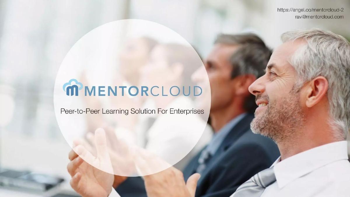 MentorCloud pitch deck slide 1 of 10