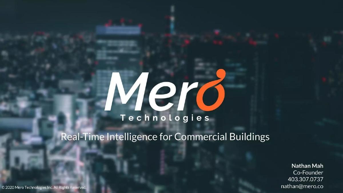 Mero Technologies pitch deck slide 1 of 14