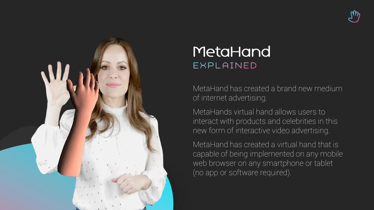MetaHand pitch deck slide 2 of 11