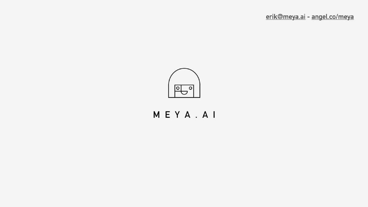 Meya pitch deck slide 1 of 14
