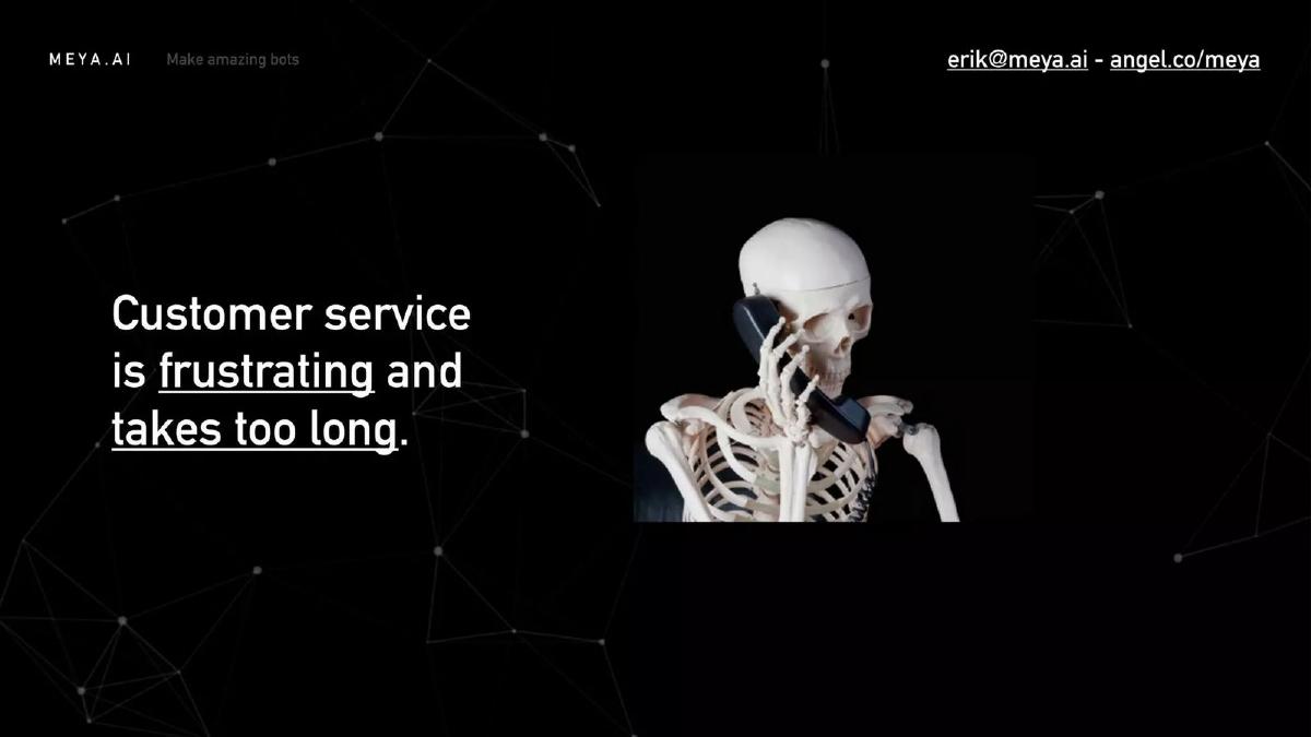 Meya pitch deck slide 2 of 14