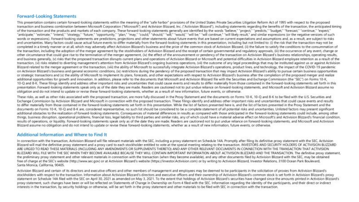 Activision Blizzard (Acquired by Microsoft) pitch deck slide 4 of 24
