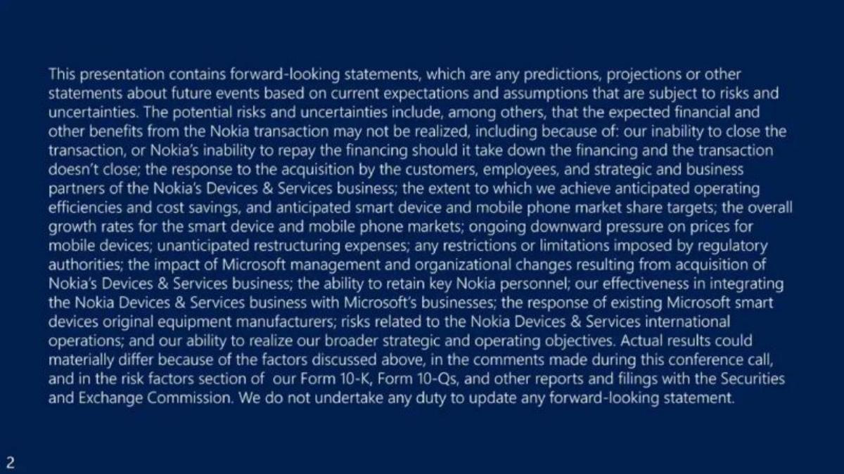 Microsoft × Nokia Acquisition pitch deck slide 2 of 31