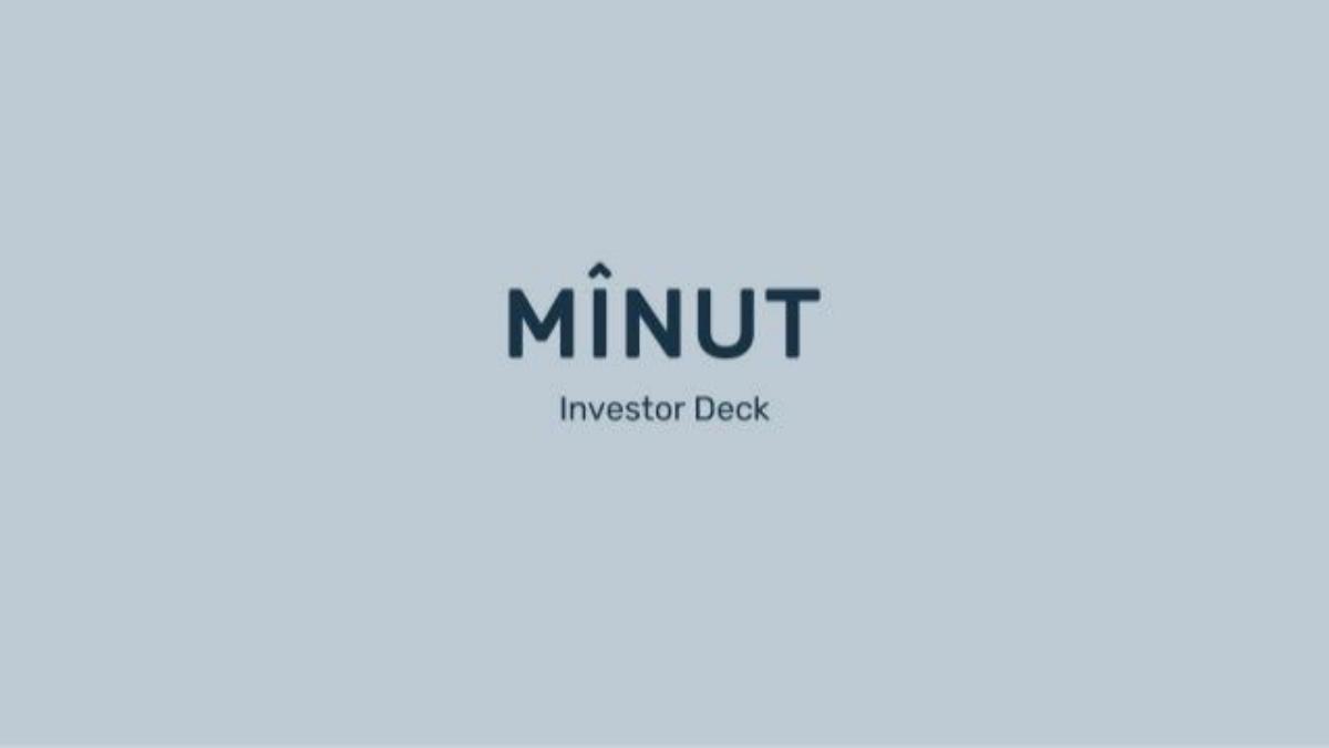 Minut pitch deck slide 1 of 8