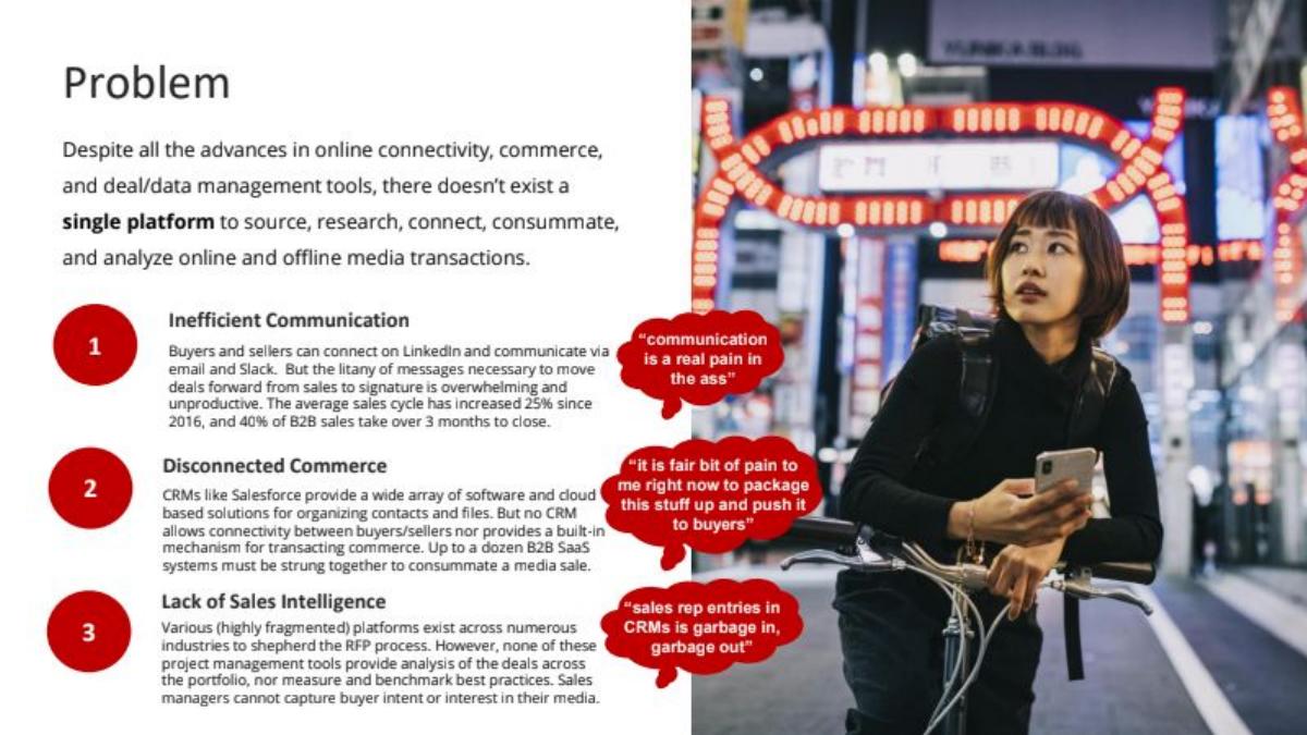 MiO Marketplace pitch deck slide 4 of 17
