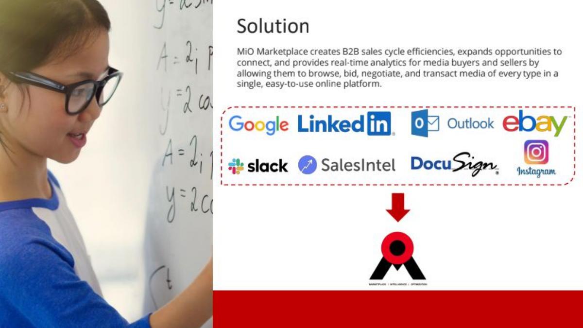 MiO Marketplace pitch deck slide 5 of 17