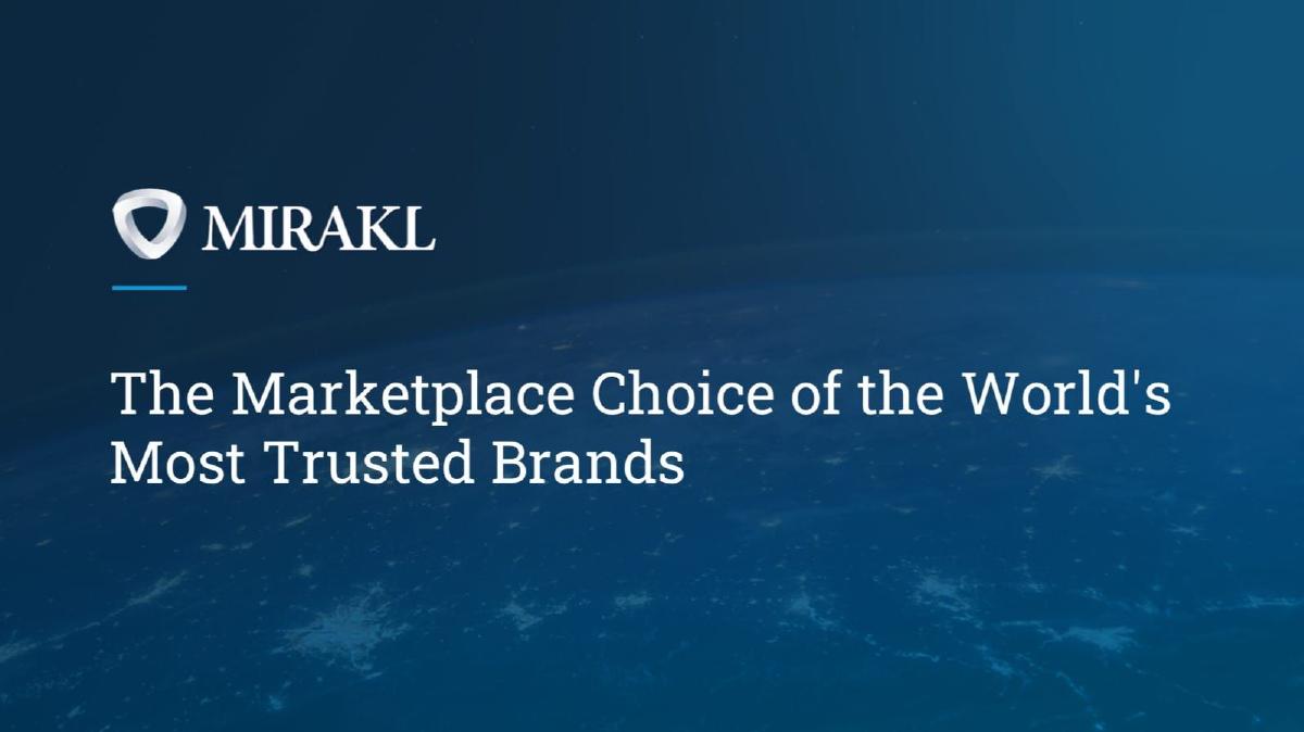 Mirakl pitch deck slide 1 of 14